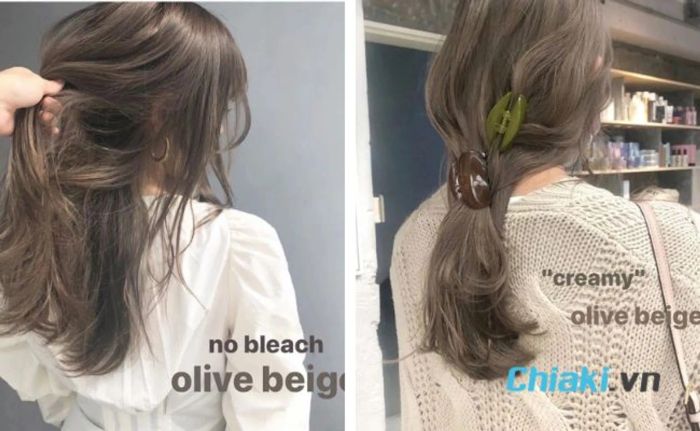 Màu tóc không cần tẩy - Beige ô liu