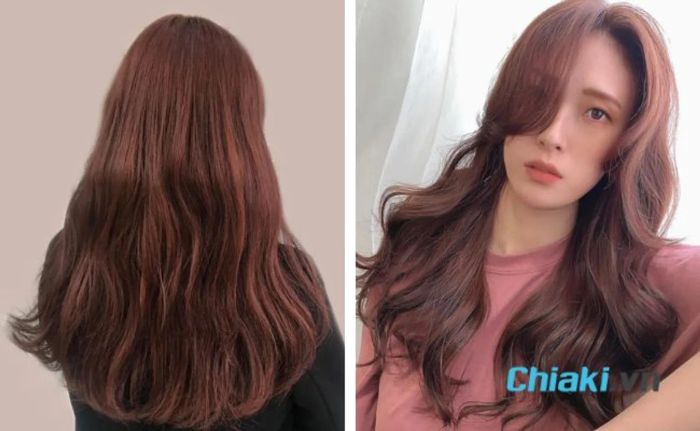 Màu tóc không cần tẩy - hồng pha nâu ấm