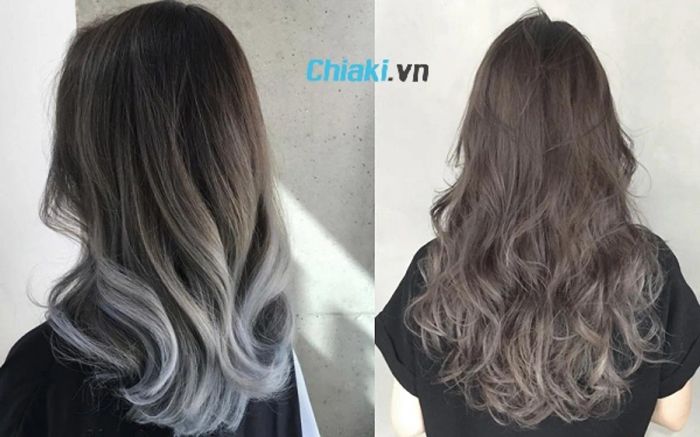 Nhuộm tóc màu nâu lạnh Ombre