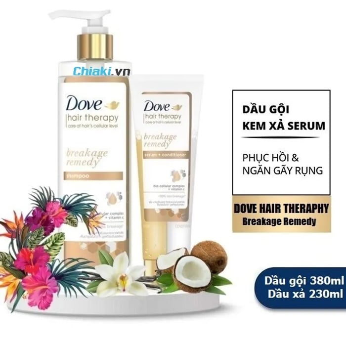 Dầu gội Breakage Dove Hair Therapy ngăn gãy rụng