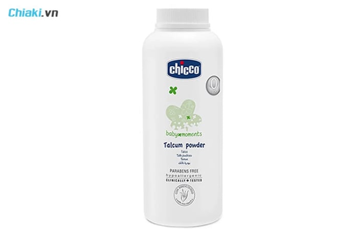 cách làm trắng da toàn thân bằng phấn rôm Chicco