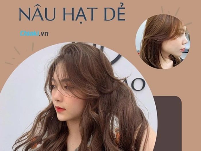 Tóc nhuộm màu nâu lạnh hạt dẻ