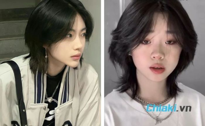 Tóc tomboy mullet middle part nữ - Phong cách và cá tính