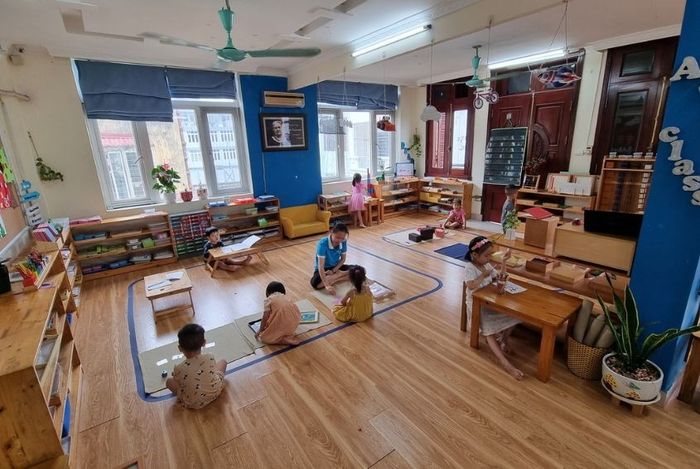 Không gian lớp học tại trường mầm non Peace Montessori Pre-school (Ảnh: Sưu tầm)