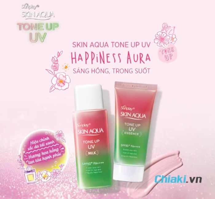 Kem chống nắng Skin Aqua màu hồng