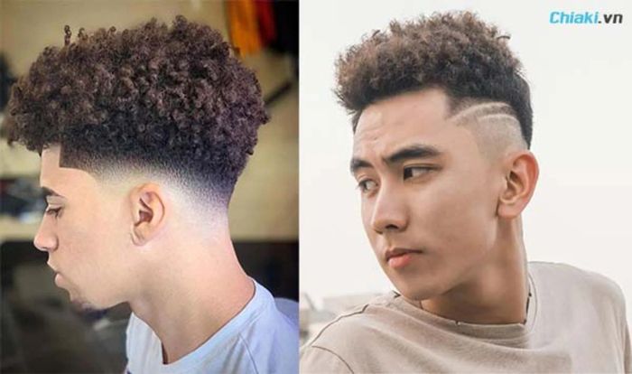 uốn tóc nam kiểu Afro MoHawk Haircut