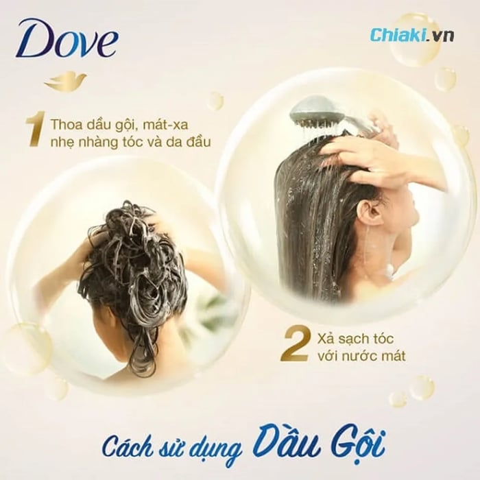 Hướng dẫn sử dụng dầu gội Dove hiệu quả