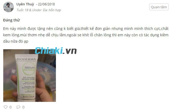 Đánh giá về kem dưỡng Bioderma xanh từ người sử dụng