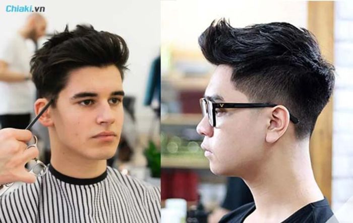 uốn tóc nam theo kiểu Textured Quiff