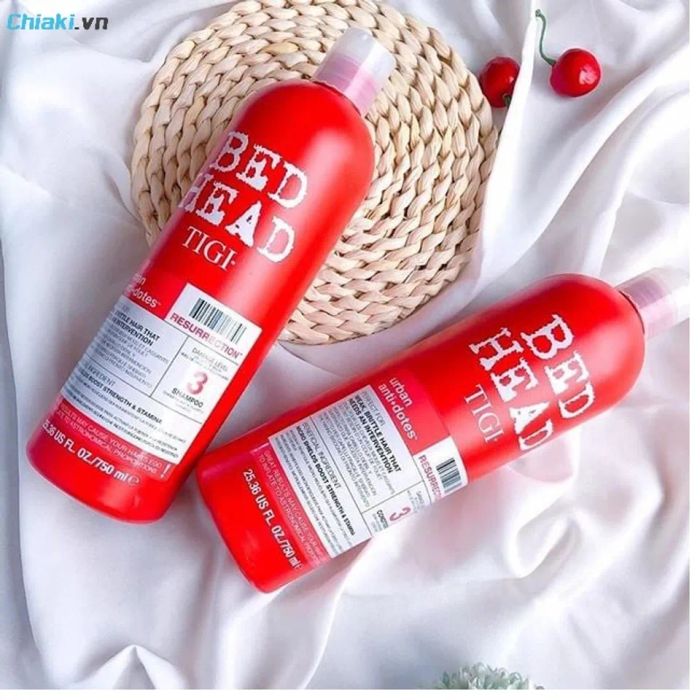 Dầu gội Tigi Bed Head Đỏ cải thiện gãy rụng, hư tổn