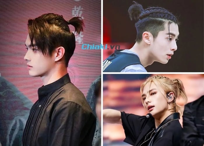 Mẫu tóc nam Top knot