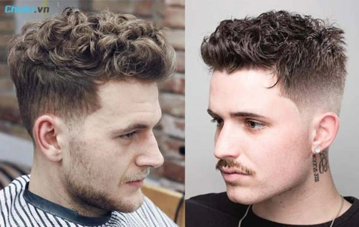 Uốn tóc nam kiểu Messy Curly Quiff