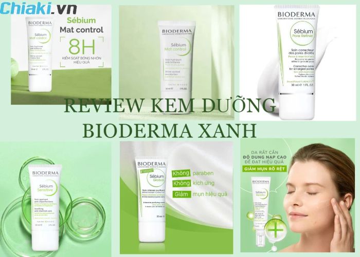 Kem dưỡng da Bioderma xanh lá có bao nhiêu loại?