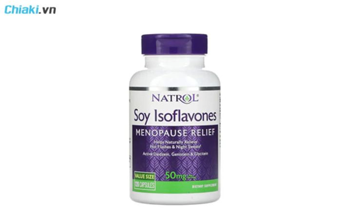 Viên uống trị mụn nội tiết Natrol Soy Isoflavones