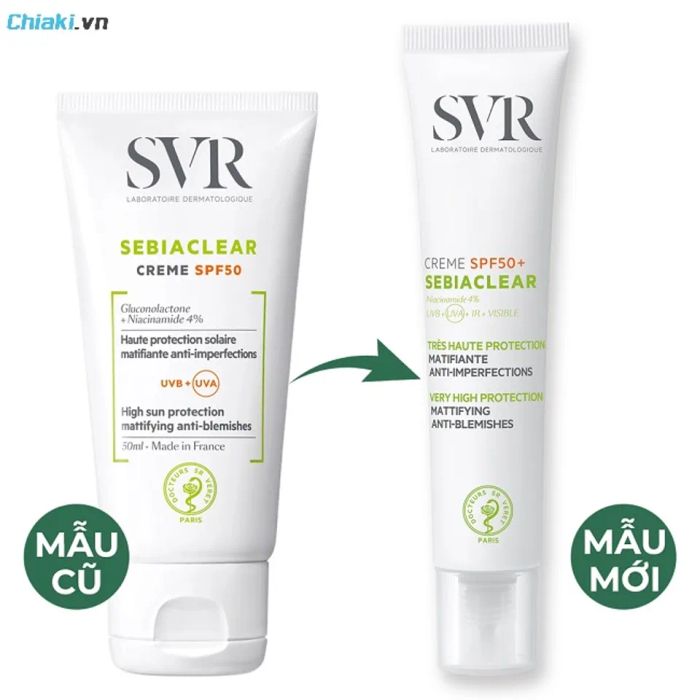 Kem chống nắng SVR dành cho da dầu mụn Sebiaclear Creme SPF 50