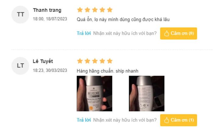 đánh giá kem chống nắng vật lý lai hóa học Heliocare 360 Pigment Solution Fluid