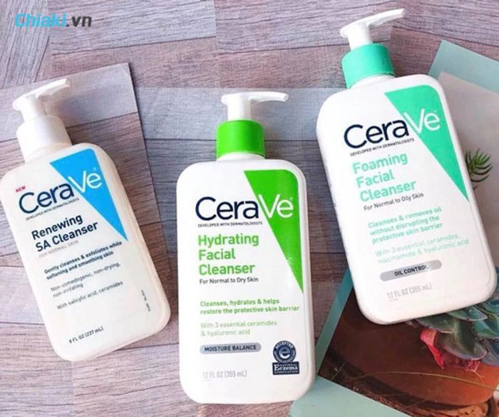 Sữa rửa mặt Cerave có thiết kế đơn giản