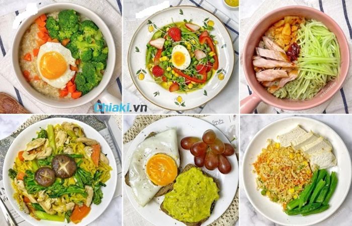 Thực đơn giảm cân 1 tháng tuần 1 Eat Clean