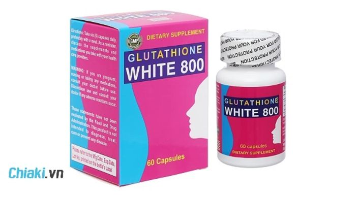 Viên uống hỗ trợ trắng da Glutathione White 800