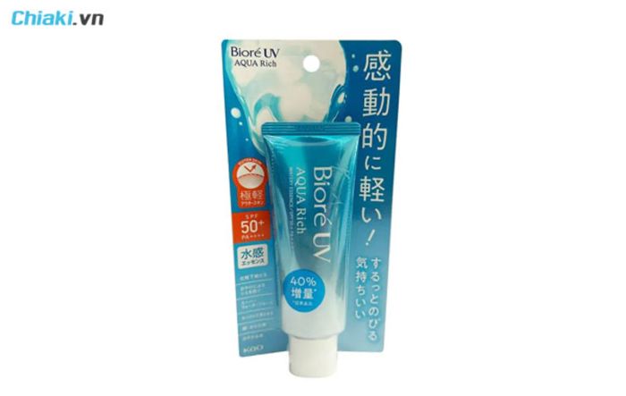 kem chống nắng vật lý lai hóa học Biore UV Aqua Rich