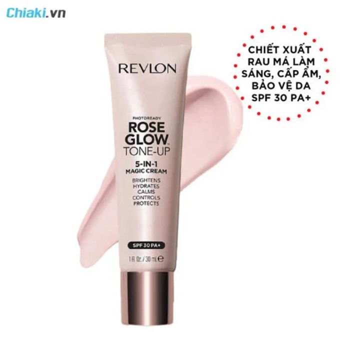 Kem lót Revlon Photoready Rose Glow Tone-Up 5in1 Magic Cream 