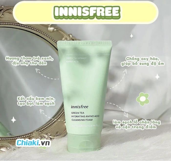 Sữa rửa mặt trà xanh Innisfree Green Tea Cleansing Foam