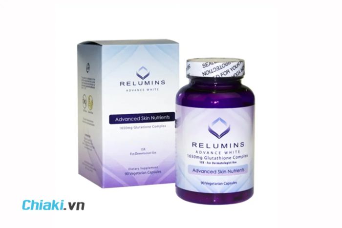 Viên uống Vitamin C trắng da Relumins Advance White 1650mg từ Mỹ