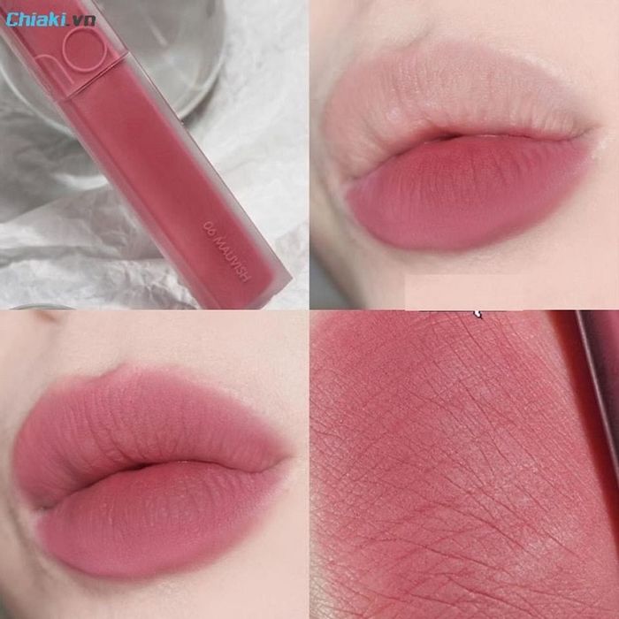 Son kem lì màu hồng lạnh Romand Blur Fudge Tint 06 Mauvish