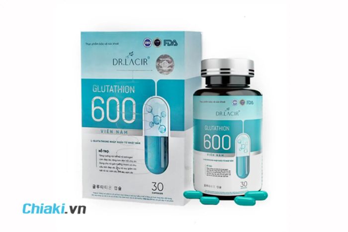 Viên uống Glutathione 600 Dr Lacir hỗ trợ làm trắng da mờ nám