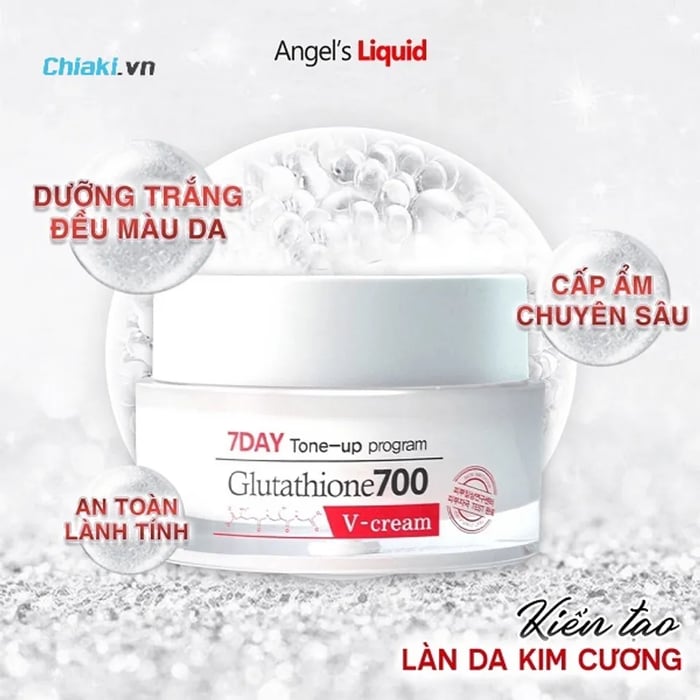 Chương trình làm trắng da 7 ngày với kem Glutathione sáng da, mờ thâm