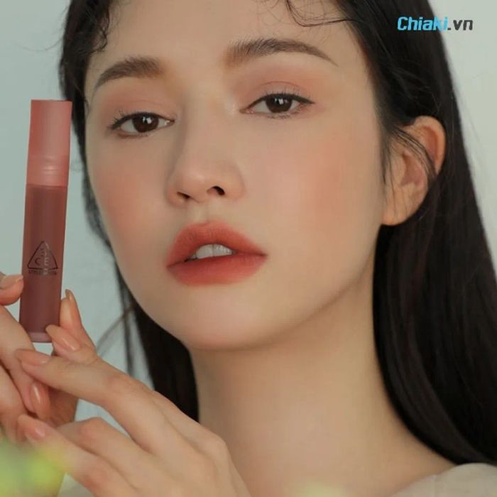 Son kem 3CE Blur Water Tint Sepia màu đỏ gạch đậm