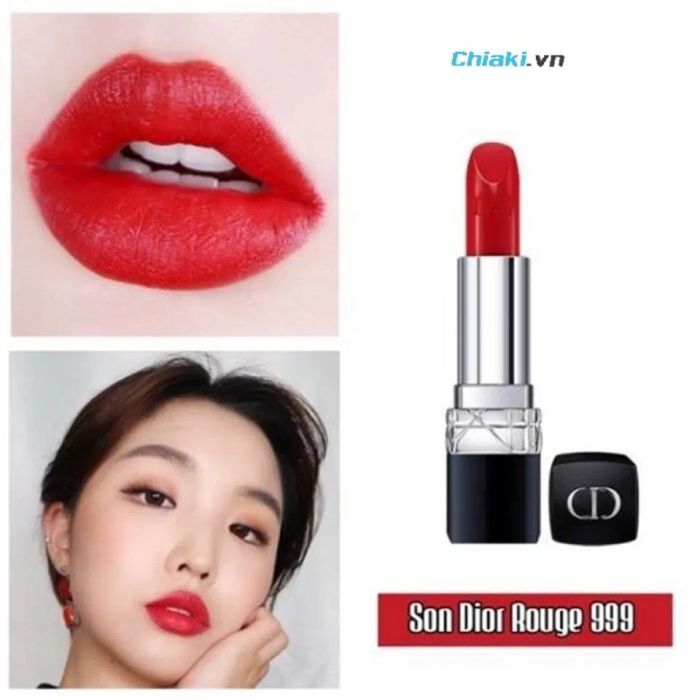 Son thỏi lì Dior Rouge 999 Matte màu đỏ thuần