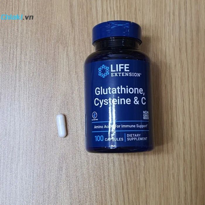 Viên uống làm trắng da Life Extension Glutathione Cysteine & C