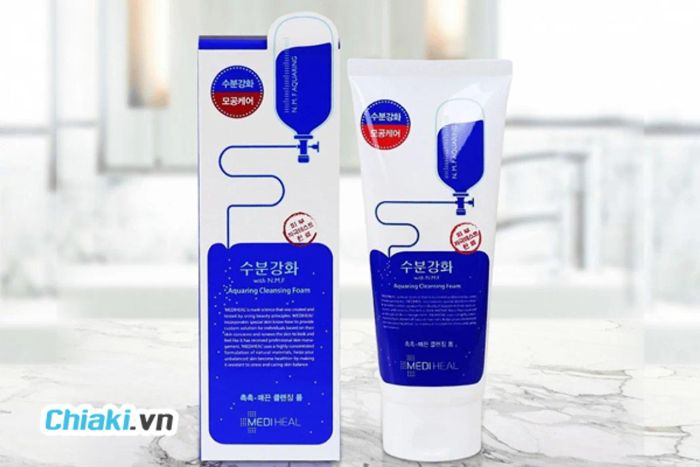 Sữa rửa mặt Mediheal N.M.F Aquaring màu xanh dương