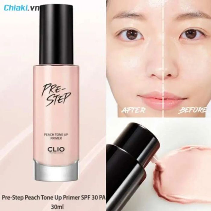 Kem lót Clio Pre-Step Peach Tone Up Primer 