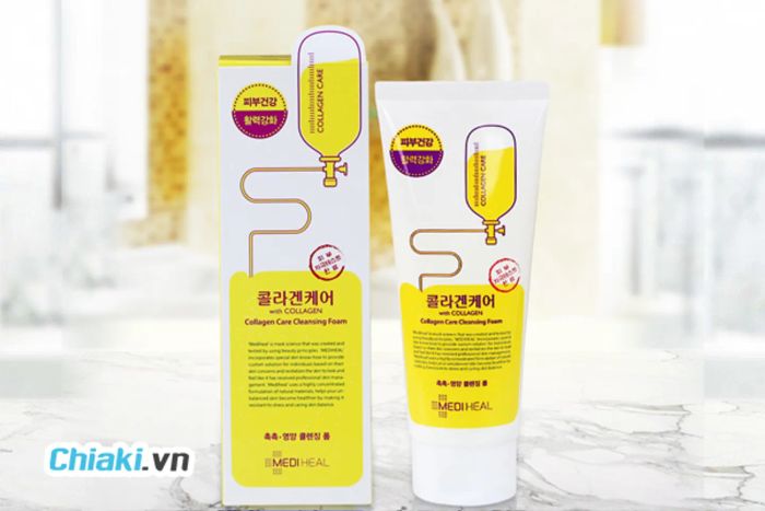 Sữa rửa mặt Mediheal Collagen Care màu vàng