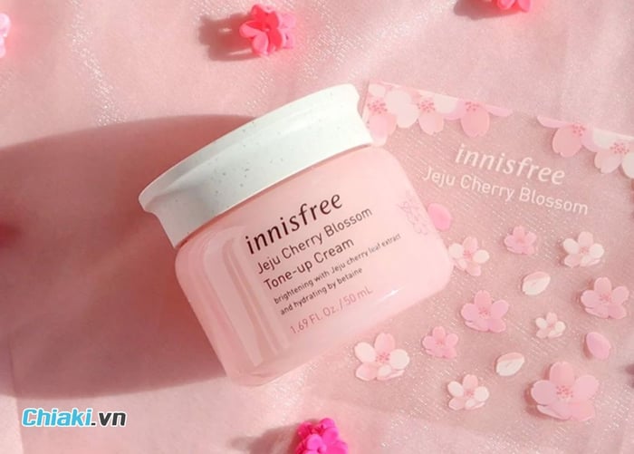 Kem dưỡng innisfree hồng jeju cherry blossom jelly cream tone -up ban ngày