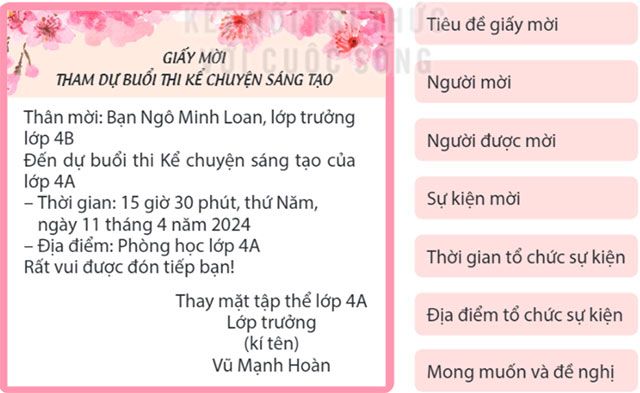 Viết một tờ giấy mời 