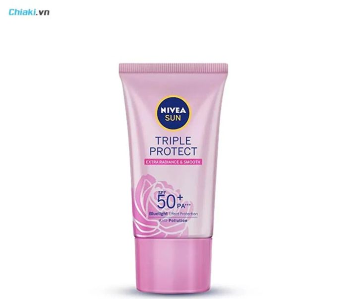 Kem chống nắng Nivea Triple Protect Extra Radiance and Smooth