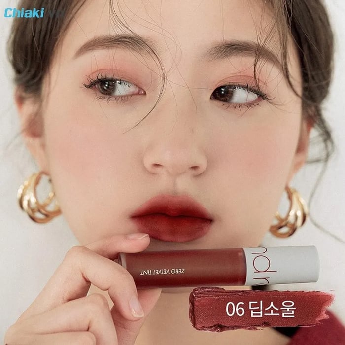 dòng son kem lì Romand Zero Velvet Tint bảng màu là dòng son kem