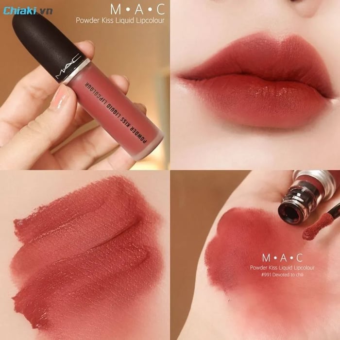 Đánh giá về son lì MAC Powder Kiss Lipstick Lipcolour 991