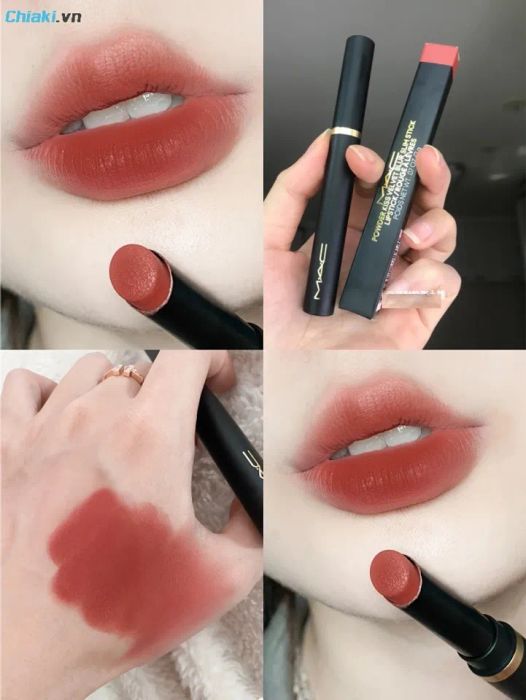 Son MLBB mặt mộc MAC Powder Kiss Velvet Blur màu Rose Mary