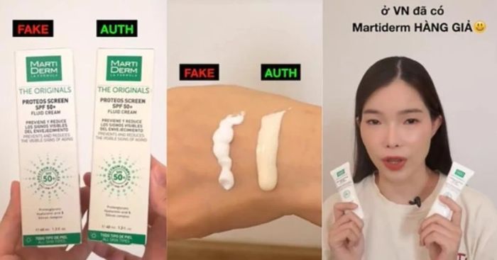 Phương pháp kiểm tra kem chống nắng Martiderm thật - giả