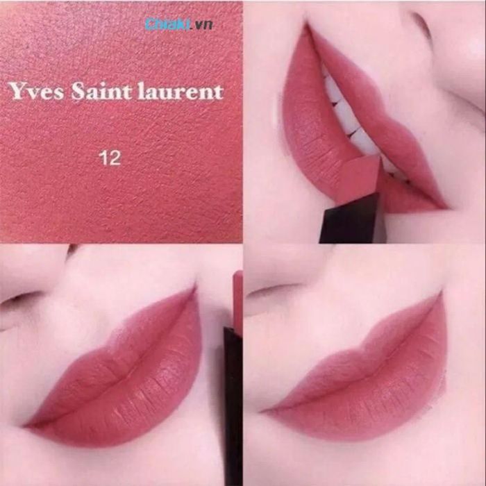 Son YSL 12 Nu Incongru màu Hồng đất