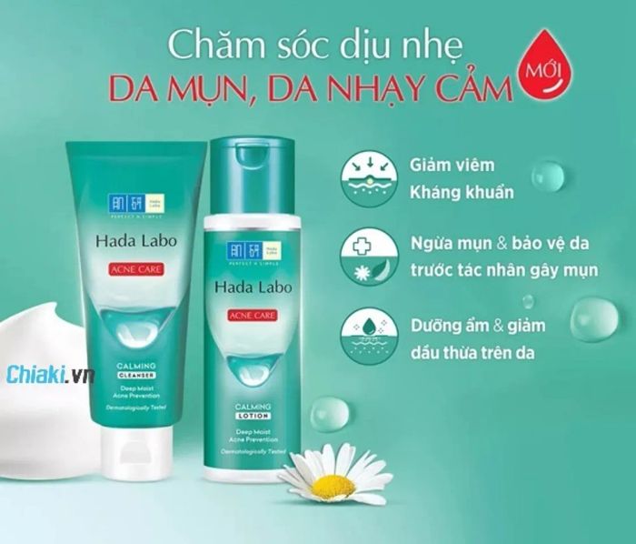 Sữa rửa mặt Hada Labo cho da nhạy cảm Acne Care Calming Cleanser