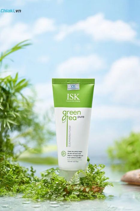 Sữa rửa mặt trà xanh ISK Green Tea Cleansing Foam