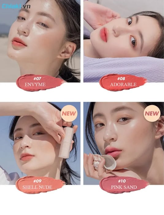 Bảng màu son Romand Zero Matte Lipstick phù hợp cho mùa hè sôi động