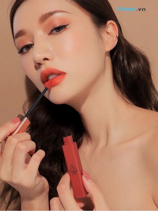 Son màu cam san hô 3CE Cloud Lip Tint Peach Tease