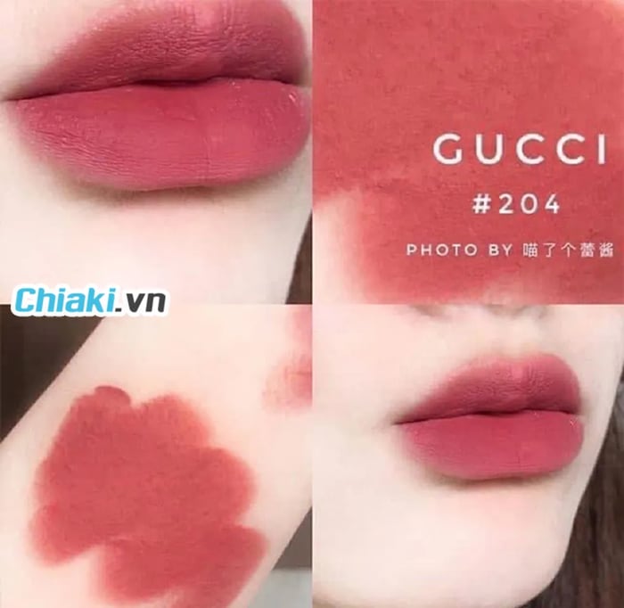 Son Gucci Màu 204 Peggy Taupe Matte