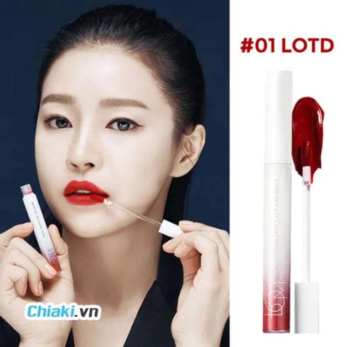 Son kem màu đỏ cherry B.O.M OMG Matt Lip Lacquer 01